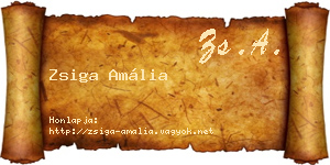 Zsiga Amália névjegykártya